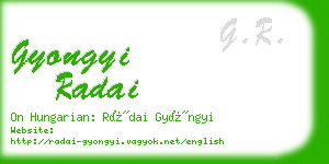 gyongyi radai business card